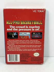 All Pro Basketball NES CIB Complete Nintendo Game Box Manual Sleeve Styrofoam