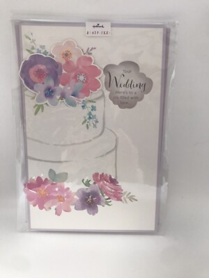 Hallmark Your Wedding Here s To A Life Filled With Love Grußkarte