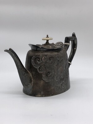 Antique Victorian EPBM Silver Plated Teapot TOOGOOD's Hard Metal