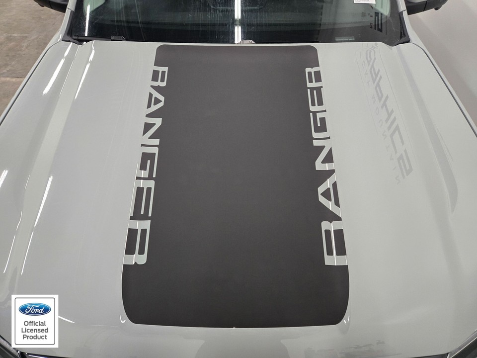 2024-2025 Ford Ranger Center Hood Stripe With Ranger Sticker Graphic ...