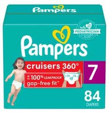 Pampers Cruisers Diapers Size 7, 41 lbs 84 Count New  Factory Sealed