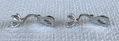 Australian Crystal Platinum Plated Clip-on Earrings Silver-toned New w/out Tags