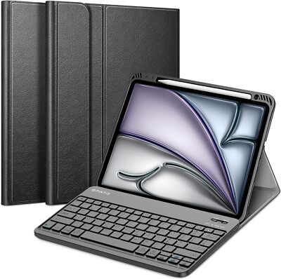 Bluetooth Keyboard Case for iPad Air 13-inch (M3) 2025 2024 TPU Back Cover Stand