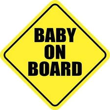 BABY ON BOARD CHILD STICKER DECAL REFLECTIVE STICKER OR MAGNET CAR SIGN MADE USA
