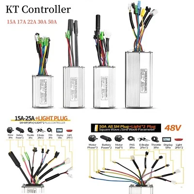 MARKENLOS 36V 48V 15A 17A 22A 30A 50A 250W-3000W KT Controller For Ebike Brushless Motor
