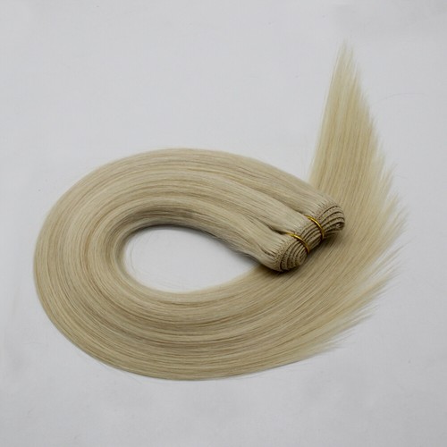 Double Weft Human Hair Extensions Weave Remy Real Russian Straight Hair 100g 12A - Picture 57 of 74