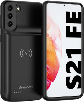 NEWDERY Galaxy S21 FE 5G Battery Case 8000mAh, Qi Wireless Charging - NEW IN BOX