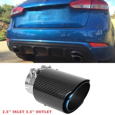 2.5" Inlet to 3.5" Outlet Carbon Exhaust Pipe Tip Stainless Steel For Kia Forte5