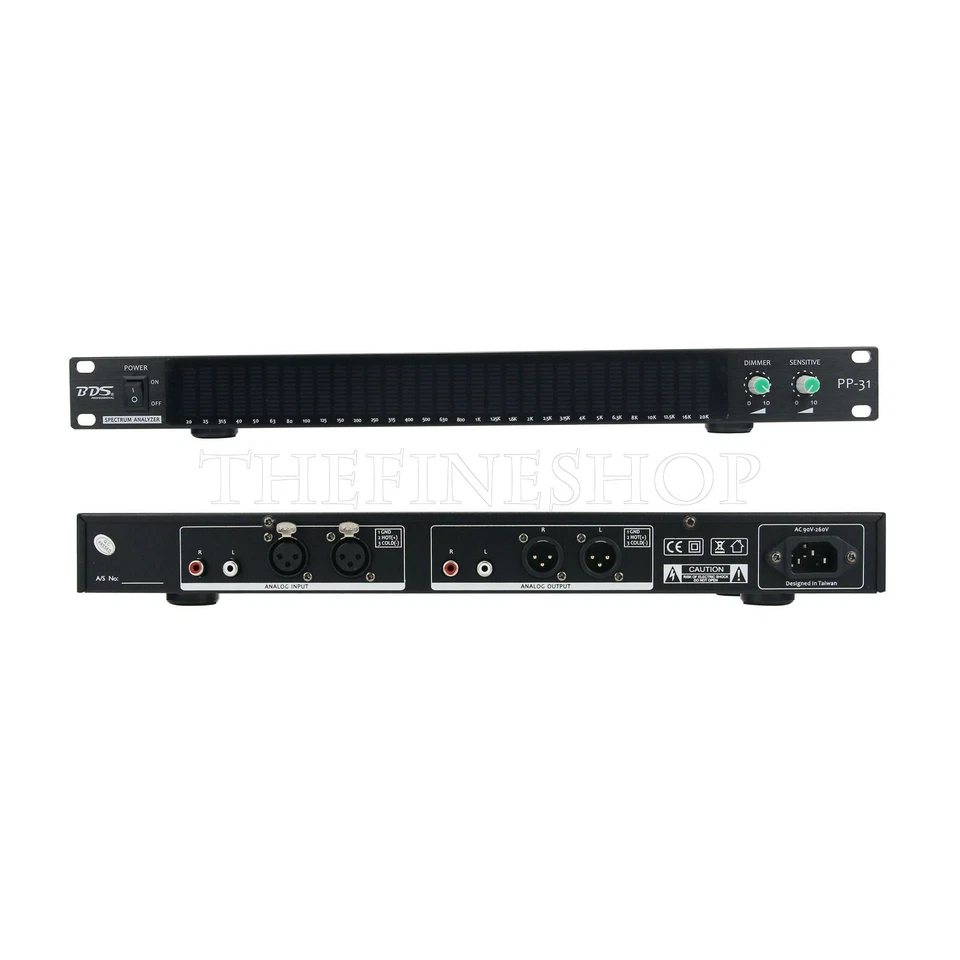 BDS PP-31 Green LED Audio Spectrum Analyzer Display 1U Music VU Meter 31Segment - Image 3 of 4