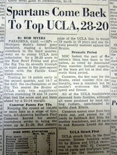 1954 newspaper MICHIGAN STATE 