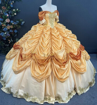 open lace back dress Princess Dress Palace Prom Dress Yellow Cloak Adult(XXL) : Clothing, Shoes  & Jewelry