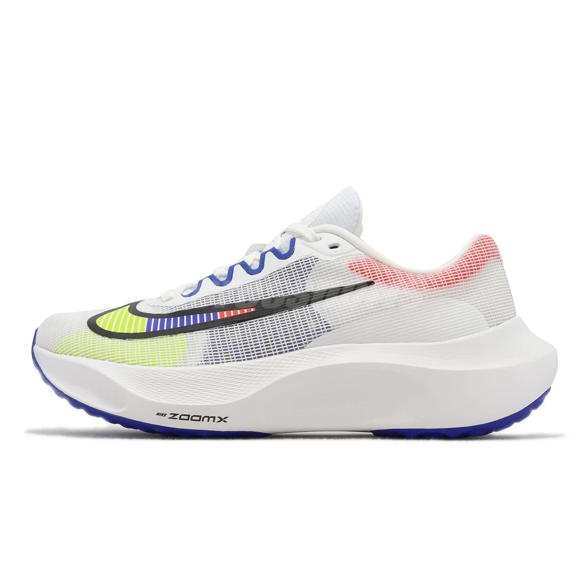 Nike Zoom Fly 5 PRM White Black Blue Men Running Sports Shoes