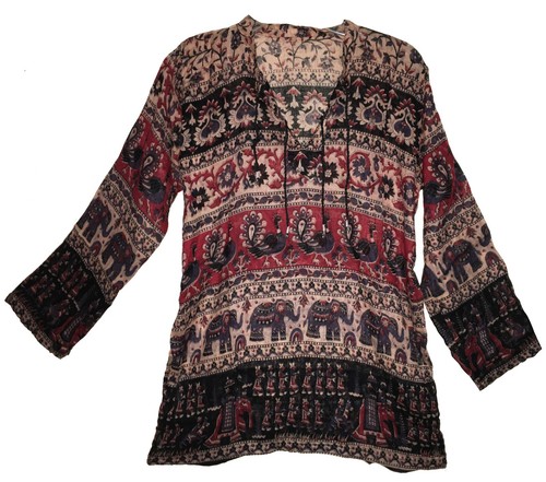 Wholesale Lot 5 Pc Indian Ethnic Cotton Tunic Top For Women Blouse Hippie Boho - Picture 13 of 15
