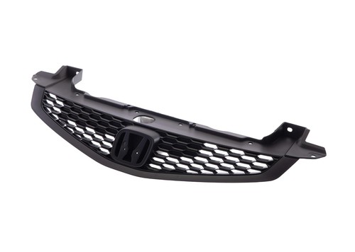 Black Front Grille Assembly Replacement Fit 12-13 Honda Civic 2 Door Coupe - Picture 2 of 7
