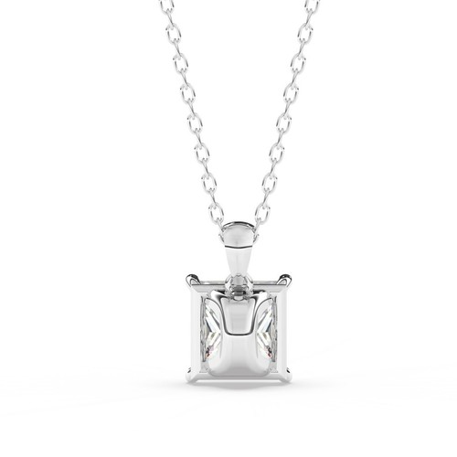 IGI, F/VS1, 2.00 CT Solitaire Lab-Grown Princess Diamond Pendant, 18K White Gold - Picture 12 of 15