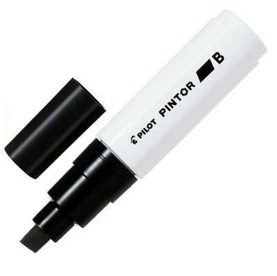 Pilot Pintor Marker Stift Wasserbasierter Kunststift 8 mm breite Spitze - SCHWARZ