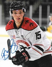 Shane Bowers Colorado Avalanche signed Waterloo Black Hawks 8x10 photo Proof 2