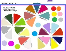 100x VELO VELI DI FATA TULLE ORGANZA TONDO VELETTI BOMBONIERE FAI DA TE CONFETTI