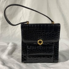Vintage Kelly Deauville Black Alligator Clutch Purse Made in USA