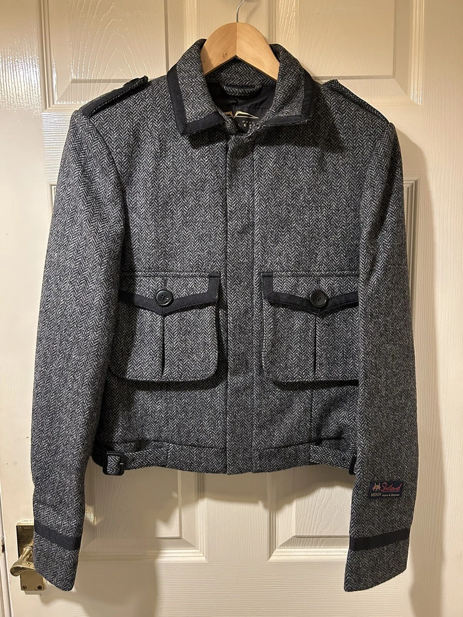 Antony Price Priceless Topman Wool Moon Shetland Tweed Drummer Style Jacket