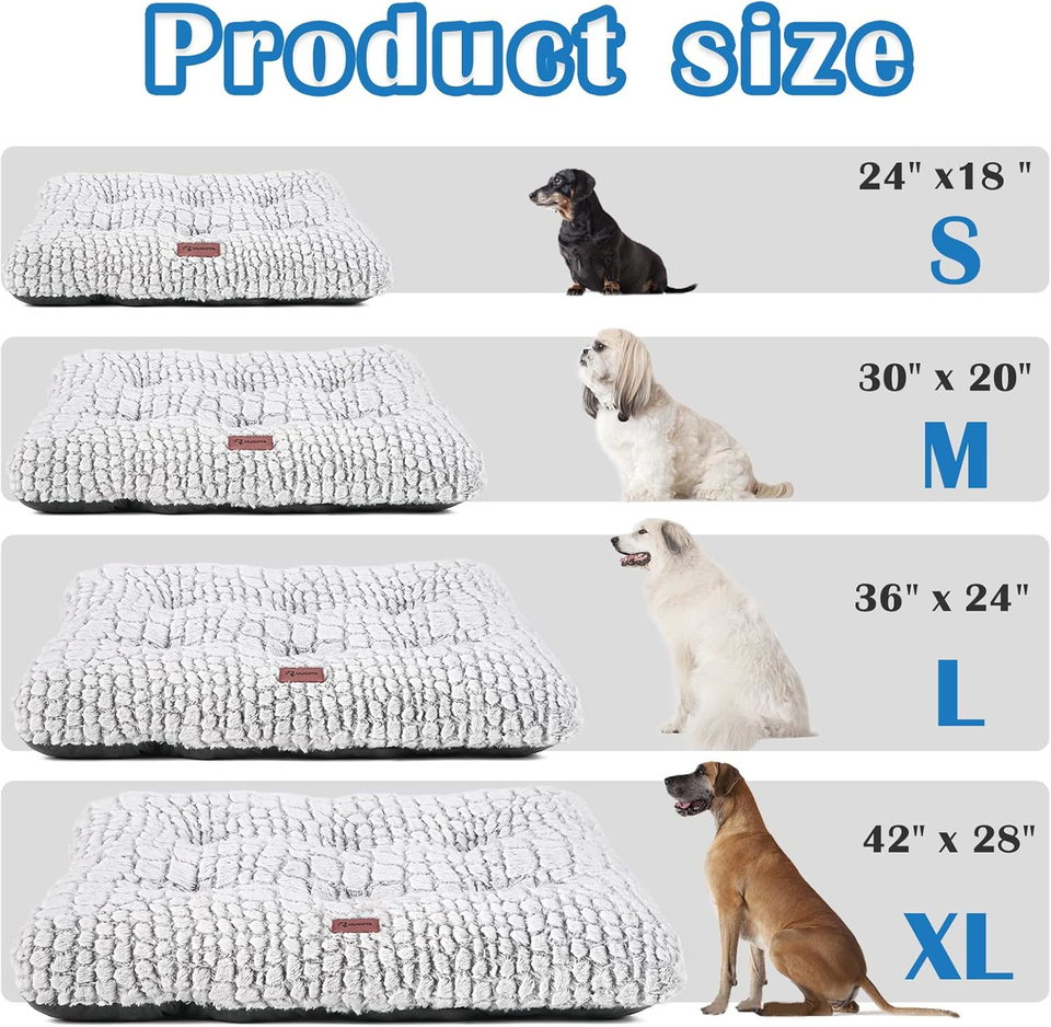Soft Fluffy Dog Bed Crate Pad for Small Dogs AntiSlip Pet Cushion
