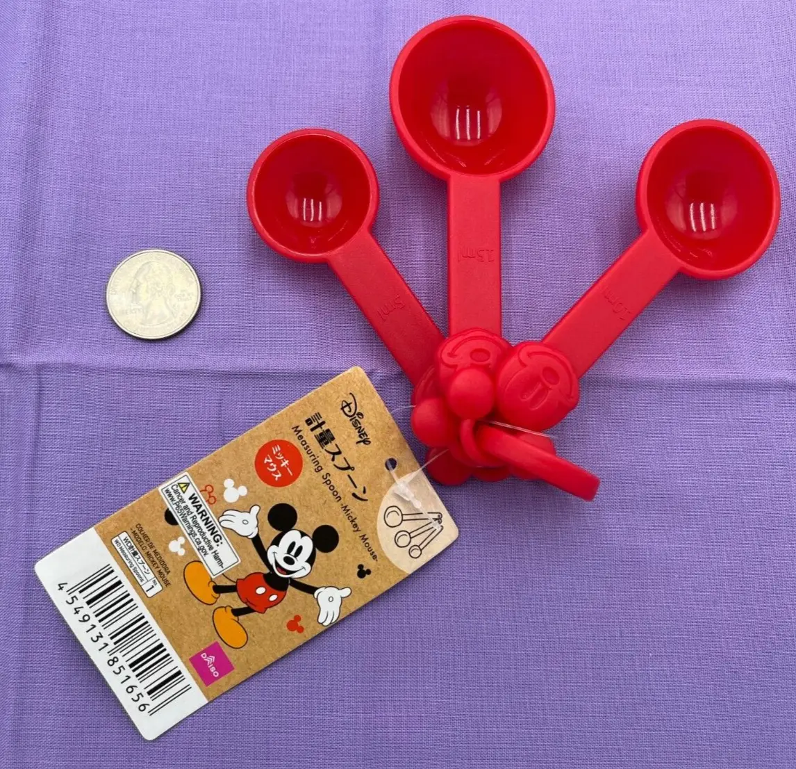 Disney Mickey Mouse Red Plastic Metric Measuring Spoon Set - Baking with  Flair!