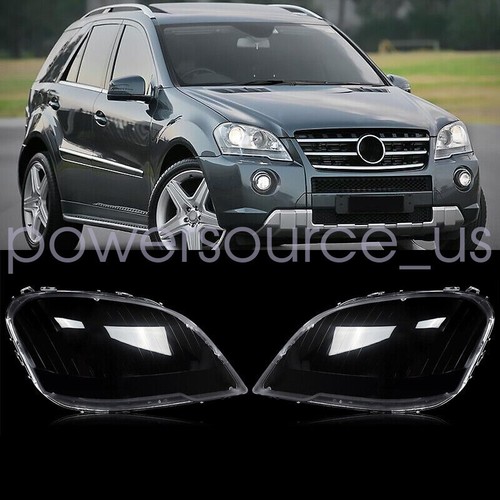 New Left + Right Lens Headlamp Cover For Mercedes Benz ML Class W164 09-11 - Picture 2 of 9