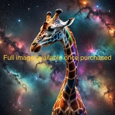 Space Giraffe | High Resolution Digital Wall Art Print | Download