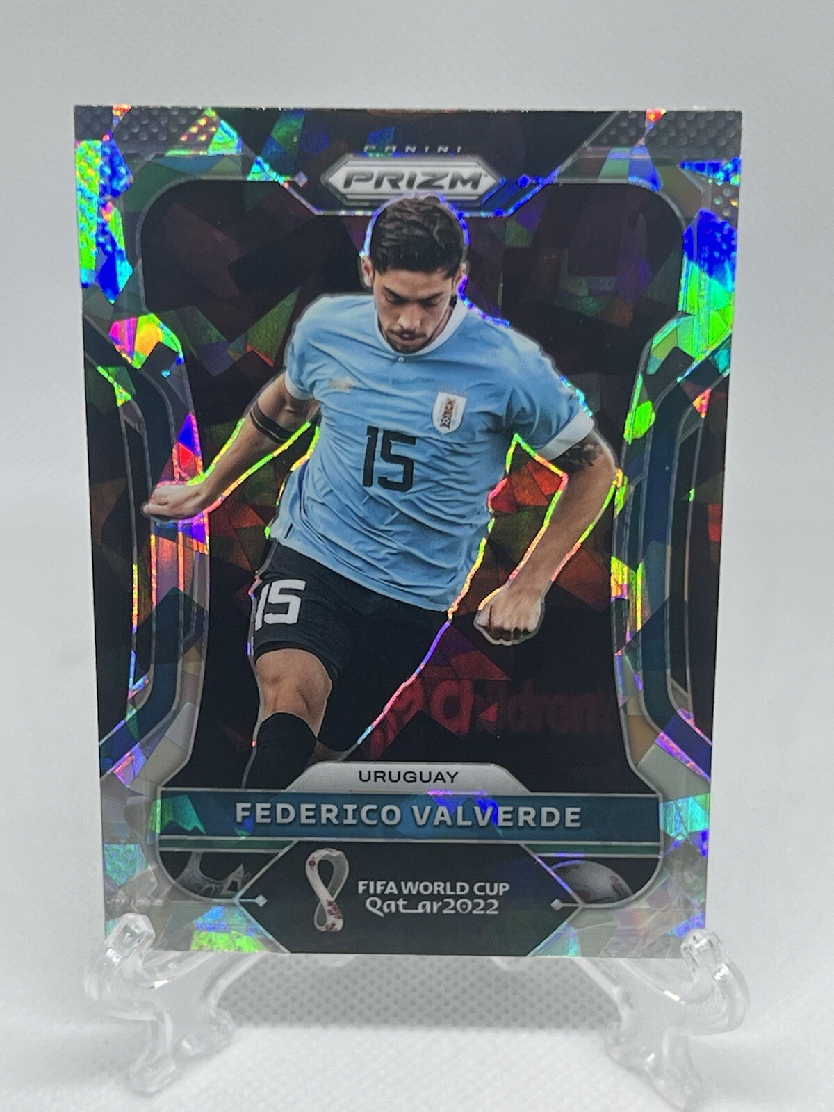 2022 Panini Prizm World Cup Qatar - Ice Prizm #277 Federico Valverde URUGUAY