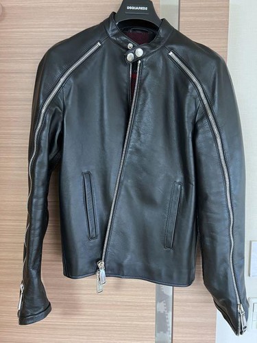 Used Dsquared2 Riders Jacket Size 46 Black Sense Of The Season Autumn Winter