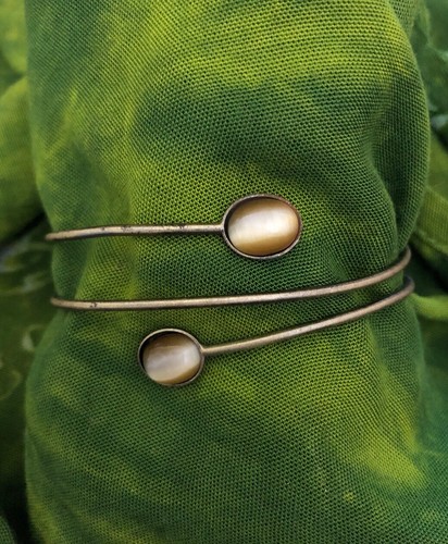 Vintage, Nachlassfund, Mondstein Armreif Stil Armband - Bild 9 von 12