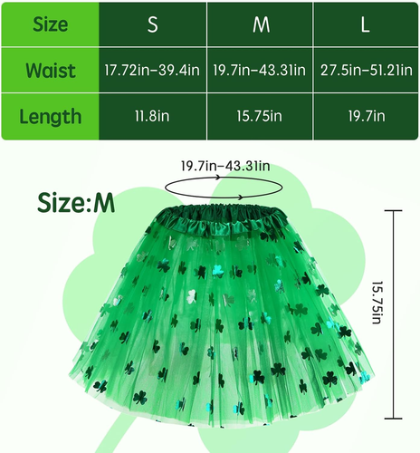 St. Patrick'S Day Tutu Accessories, Women Leprechaun Costume with Bow, Headband, - Picture 2 of 12