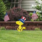 18IN Peanuts Metal Snoopy Woodstock Patriotic 4th of July Garden Indoor Outdoor