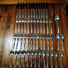 Vtg International Sterling Angelique Silverware Set 53 Pieces  CRI