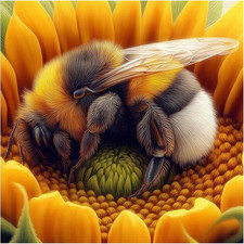 Bee Sunflower Diamond Art Kits for Adults, Diamond Painting Kits for Beginners