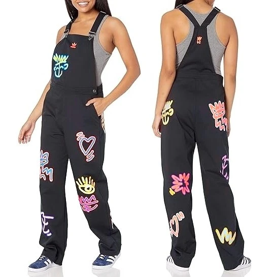 Adidas x Kris Andrew Love Overall Damen Latzhose Arbeitshose Hose Jeans schwarz - Bild 2 von 4