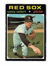 1971 Topps #710, sonny Siebert, Boston Red Sox, VGEX