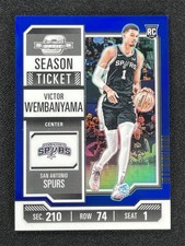 2023-24 Panini Contenders Optic Victor Wembanyama #56 Blue Season Ticket RC /99