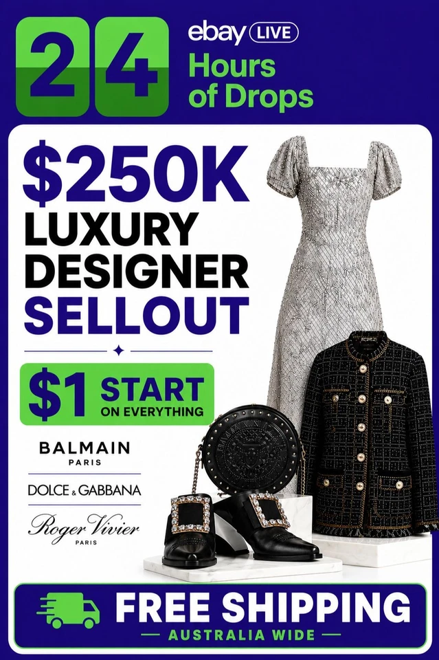 🔥 $250K Luxury Designer Sellout | ALL $1 Starts + FREE SHIPPING! 🔥