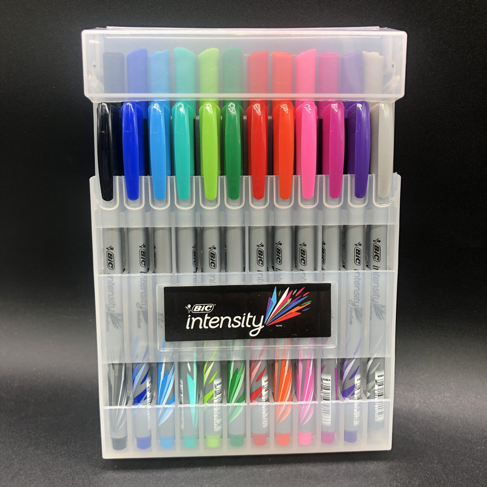 BIC Intensity Fineliner Marker Pens 12 Fine 0.4mm & 12 Mediu