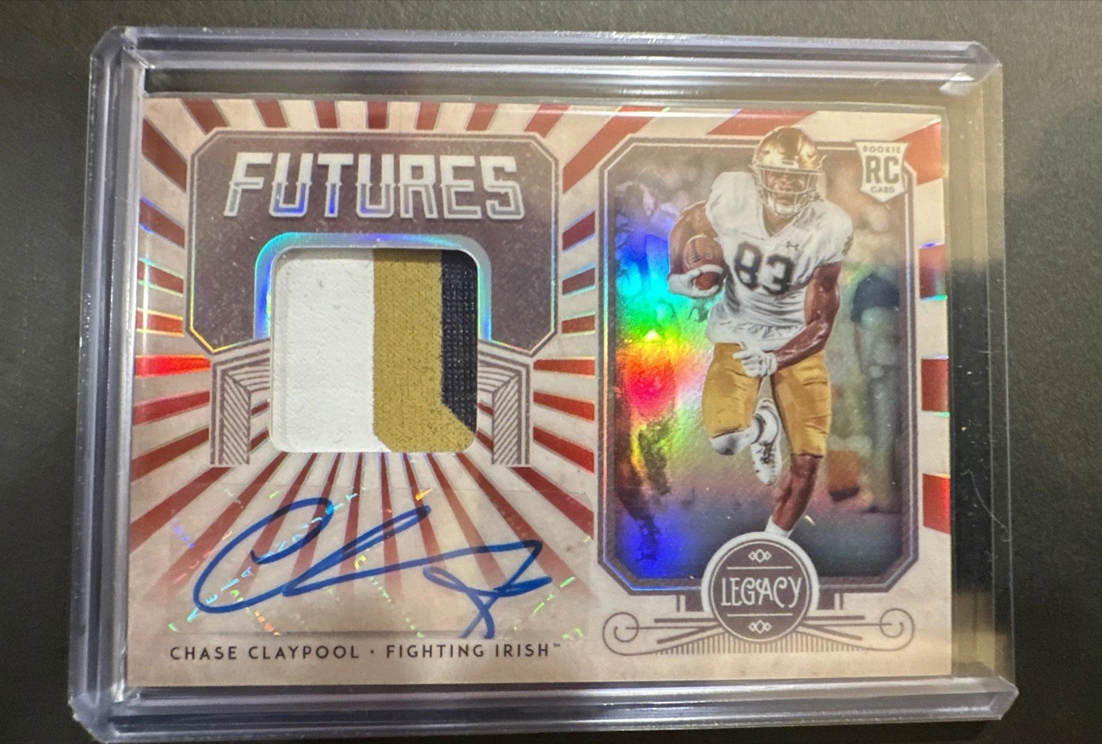 Chase Claypool Panini Legacy Futures Patch Autographs #FPCC Ruby