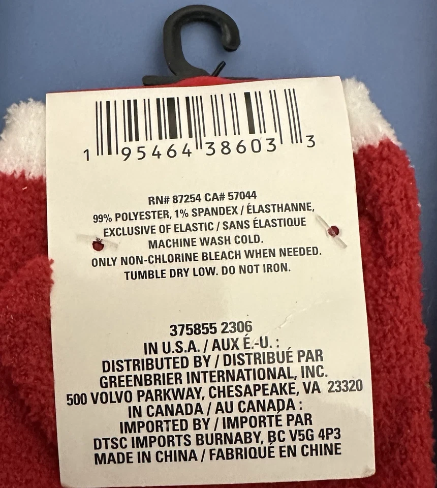 5 pares de calcetines navideños con infusión de aloe Papá Noel nuevos con etiquetas Foto 2 de 4