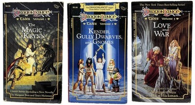 DRAGONLANCE TALES Set by Weis & Hickman 1-3 lot Vintage paperback KRYNN, KENDER+