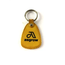 Asgrow Plastic Keychain Yellow Gold Flawed