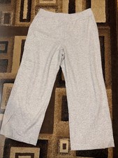 Unisex Lands' End Serious Sweats Jogger Grey Sweatpants Large