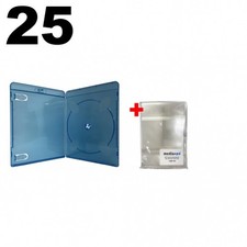 25 PREMIUM SLIM Blu-Ray Single Cases 7MM 100 OPP Bags