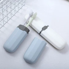4 PCS Travel Toothbrush Organizer Portable Container Tube Storage Case