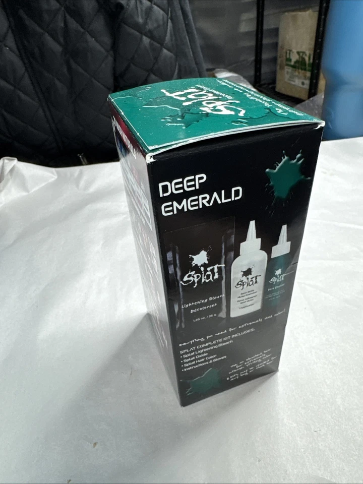 1 Caja Splat Rebellious Colors Esmeralda Profunda Kit Completo con Blanqueador y Peróxido Foto 4 de 4