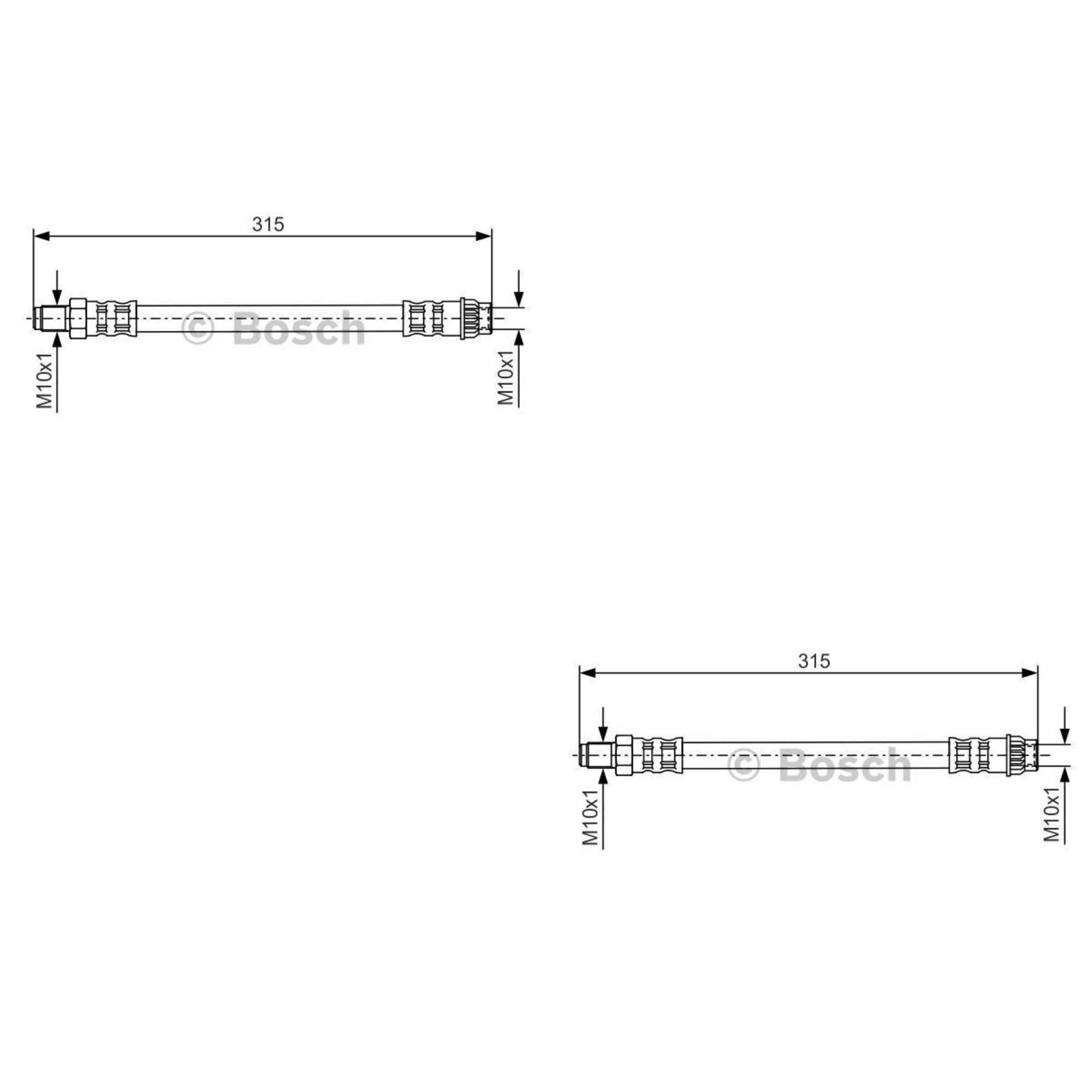 ABE Tubo Freno Flessibile Anteriore | Compatibile Con Opel Astra, Zafira, Vectra | 410mm | Ricambio Originale