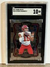 Patrick Mahomes 2017 Panini Select Premier Level Rookkie Card SGC10 Gem MT